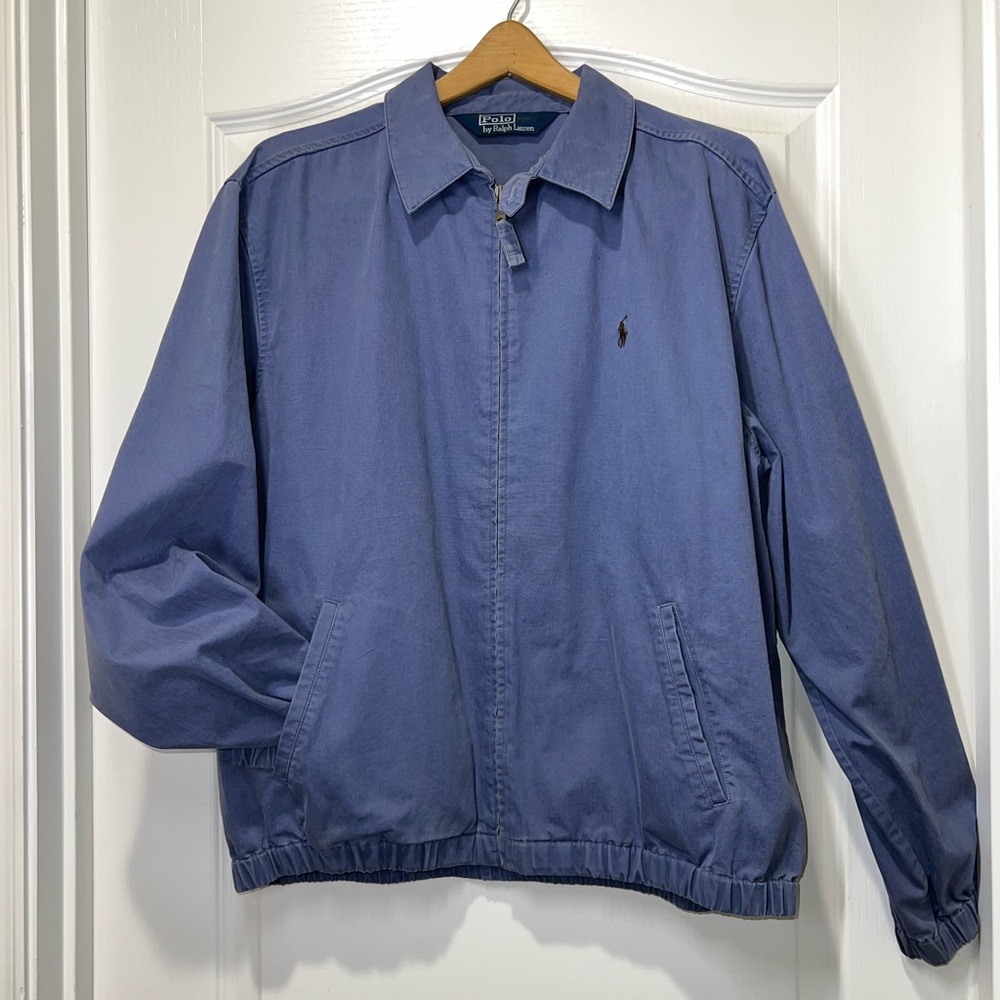 Polo Ralph Lauren Vintage Navy Cotton Full Zip Jacket Men’s Large